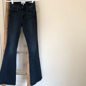 FRAME/ le high flare dark boho denim